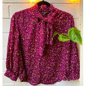 Banana Republic Bow Long Sleeve Blouse - Petite S